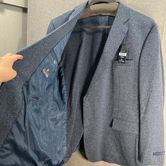 Stafford Big&Tall Mens Classic Fit Sport Coats Suits Navy Size 54 Long - Picture 2 of 14